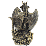 Декоративная статуэтка Дракон и стеклянное яйцо Dragon and Glass Egg Gold Black варинант исполнения - 3 | Loft Concept в Липецке