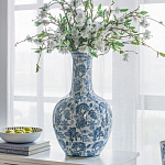 Ваза с классическим узором шинуазри синего цвета Blue & White Ornament  варинант исполнения - 4 | Loft Concept в Липецке