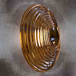 Бра с рельефным круглым плафоном янтарного цвета Savio Glass Disc Light варинант исполнения - 1 | Loft Concept в Липецке