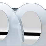 Бра с тремя круглыми матовыми стеклянными дисками и зеркальными вставками Lunaria  варинант исполнения - 2 | Loft Concept в Липецке