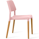 Пластиковый стул на ножках из массива бука Ferret Pink варинант исполнения - 3 | Loft Concept в Липецке