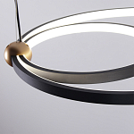 Люстра подвесная светодиодная черный металл Ring Horizontal варинант исполнения - 5 | Loft Concept в Липецке
