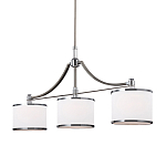 Люстра линейная с 3-мя белыми цилиндрическими плафонами Feiss варинант исполнения - 1 | Loft Concept в Липецке