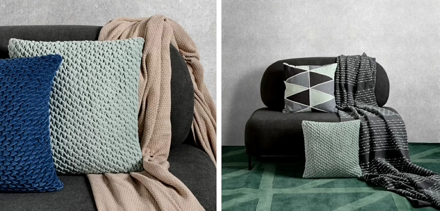 Подушка Purnama Quilting mint Подушка Purnama Quilting mint - Loft-Concept в Липецке