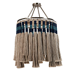 Люстра круглая плетеная с кисточками цвета серый дуб Boho Tassel Chandelier варинант исполнения - 2 | Loft Concept в Липецке