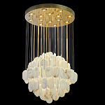Люстра с овальными подвесками из натурального камня Spatial Composition варинант исполнения - 6 | Loft Concept в Липецке