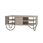 Стол журнальный прямоугольной формы с 2-мя полками бежево-серого цвета NORFOLK LIGHT MOCHA варинант исполнения - 1 | Loft Concept в Липецке