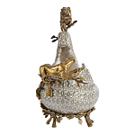 Чаша для фруктов из фарфора бронзовыми фигурками леопардов Eden Garden варинант исполнения - 4 | Loft Concept в Липецке