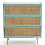 Комод с 3-мя ящиками из ротанга Blais Turquoise Wicker Furniture варинант исполнения - 3 | Loft Concept в Липецке