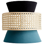 Бра с плетеным декором из ротанга Bonnie Wicker Blue Wall Lamp варинант исполнения - 1 | Loft Concept в Липецке