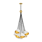 Люстра с 15-ю белыми  плафонами с золотой внутренней поверхностью Hinkley варинант исполнения - 2 | Loft Concept в Липецке