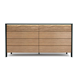 Комод 8 ящиков с подсветкой на рельефном фасаде Warm Industrial варинант исполнения - 4 | Loft Concept в Липецке