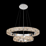 Люстра из 2-х колец с мозаичным хрустальным оформлением Sparks of Crystal варинант исполнения - 3 | Loft Concept в Липецке