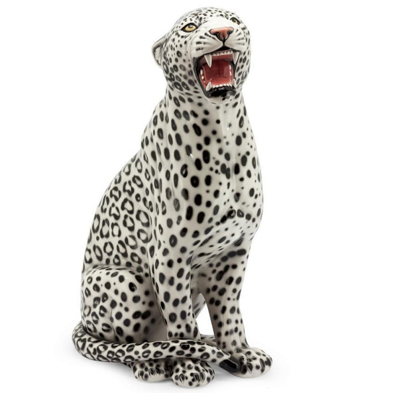 Статуэтка Leopard Left Белый Черный Статуэтка Leopard Left Белый Черный в Липецке | Loft Concept