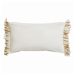 Чехол на подушку горчичного цвета с бахромой и объемным узором Ethnic mix варинант исполнения - 4 | Loft Concept в Липецке