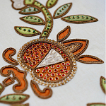 Обои с вышивкой ручной работы Fyodor Original colourway on linen варинант исполнения - 2 | Loft Concept в Липецке