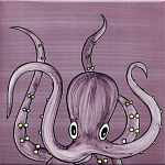 Плитка с узором Осьминог велосипедист варинант исполнения - 3 | Loft Concept в Липецке