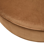 Кушетка круглая с обивкой из велюра коричневая Milky Brown Chair варинант исполнения - 7 | Loft Concept в Липецке