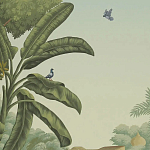 Обои ручная роспись River Scenes of Bengal Verdoyant варинант исполнения - 2 | Loft Concept в Липецке