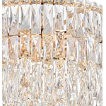 Люстра круглая с хрустальными подвесками на золотистом каркасе Roul Crystal Light варинант исполнения - 2 | Loft Concept в Липецке