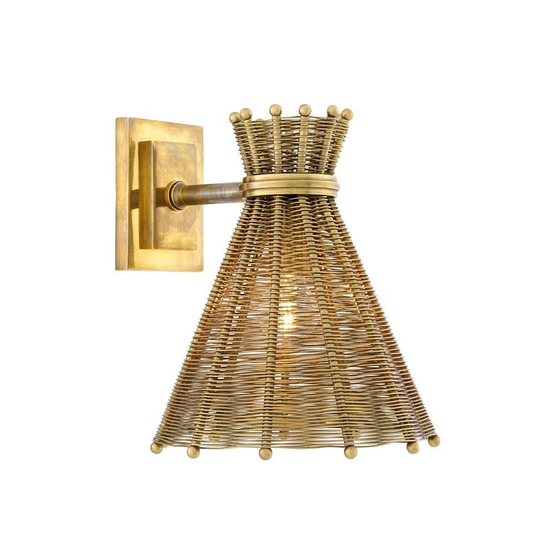 Бра Eichholtz Wall Lamp Kon Tiki Латунь Античная полированная в Липецке | Loft Concept 