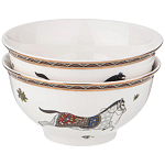 Сервиз обеденный из фарфора с изображением лошадей на 6 персон 23 предмета Porcelain Horse Set  варинант исполнения - 2 | Loft Concept в Липецке