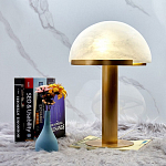 Настольная лампа c абажуром в форме купола из натурального камня  Heavenly Harmony варинант исполнения - 2 | Loft Concept в Липецке