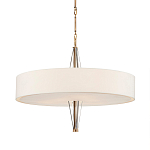 Люстра круглая с белым тканевым абажуром  White Light Diffuser варинант исполнения - 3 | Loft Concept в Липецке