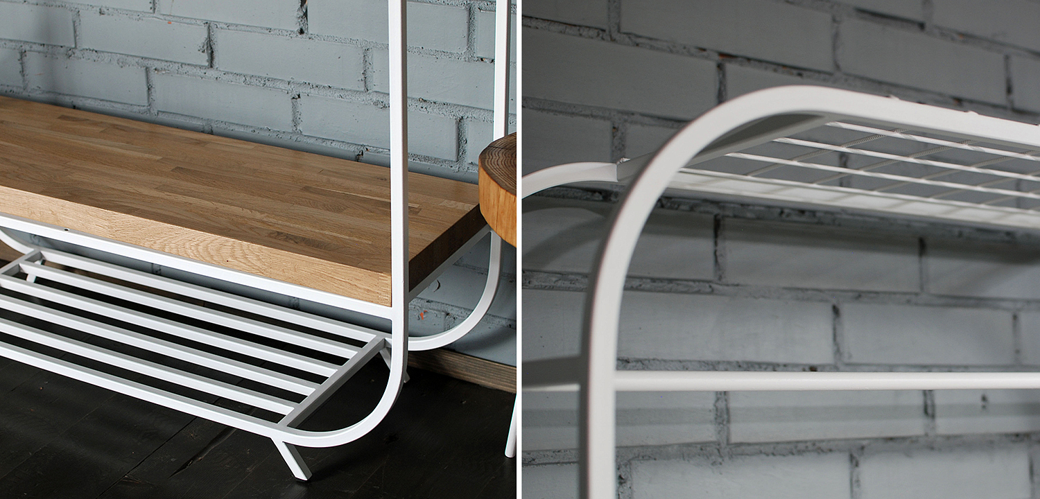 Рейл Lucco Industrial Metal Rust Clothes Rail Рейл Lucco Industrial Metal Rust Clothes Rail - Loft-Concept в Липецке