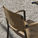 Дизайнерский стул с каркасом из металла с плетеными сиденьем и спинкой GREEN POINT Chair варинант исполнения - 2 | Loft Concept в Липецке