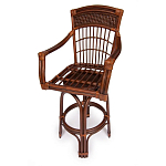 Барный стул из ротанга Eloise коричневый варинант исполнения - 5 | Loft Concept в Липецке