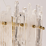 Люстра круглая с прозрачными стержнями разной длины Textured Glass Chandelier варинант исполнения - 9 | Loft Concept в Липецке