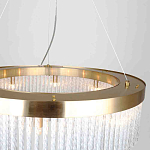 Люстра подвесная со стеклянными подвесками в виде перекрученных трубочек Nembus варинант исполнения - 3 | Loft Concept в Липецке