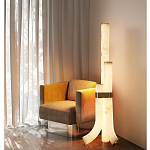 Торшер геометрический с тремя мраморными плафонами Marble Tripod варинант исполнения - 5 | Loft Concept в Липецке