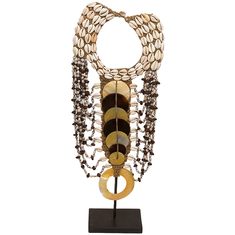 Этническое ожерелье из ракушек Aboriginal Long Pearl Discs Necklace Бежевый Коричневый Перламутровый Этническое ожерелье из ракушек Aboriginal Long Pearl Discs Necklace Бежевый Коричневый Перламутровый в Липецке | Loft Concept