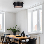 Потолочный светильник круглый черного цвета Modern Simple Ceiling Light варинант исполнения - 3 | Loft Concept в Липецке