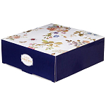 Ваза фарфоровая круглая на ножке с рисунком цветов Garden Whisper Porcelain Set  варинант исполнения - 2 | Loft Concept в Липецке