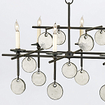 Люстра подвесная с 8-ю лампами и стеклянными круглыми подвесками Currey & Company варинант исполнения - 7 | Loft Concept в Липецке
