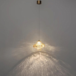 Подвесной светильник с плафоном из фактурного светло-янтарного стекла Light Ensemble варинант исполнения - 4 | Loft Concept в Липецке