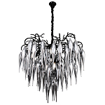 Люстра со стеклянными подвесками дымчатого цвета Ambre Glass Chandelier 80 варинант исполнения - 3 | Loft Concept в Липецке