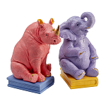 Держатель для книг Elephant and Rhinoceros Bookend варинант исполнения - 2 | Loft Concept в Липецке