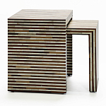 Комплект приставных столиков Stripes Set of tables Beige варинант исполнения - 1 | Loft Concept в Липецке