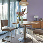 Круглый обеденный стол на одной ножке Remo Round Dining Table варинант исполнения - 6 | Loft Concept в Липецке