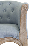 Кресло низкое в стиле прованс Louis French Armchair light blue flax варинант исполнения - 4 | Loft Concept в Липецке