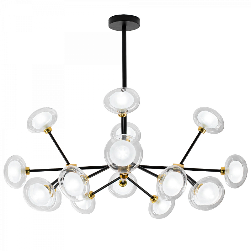 Люстра NABILA CHANDELIER Глянцевое золото Белый Черный Люстра NABILA CHANDELIER Глянцевое золото Белый Черный в Липецке | Loft Concept