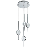 Люстра с 4-мя плафонами из хрустального шара Crystal Bubbles Chrome Hanging Lamp варинант исполнения - 1 | Loft Concept в Липецке
