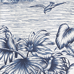 Обои ручная роспись Le Brésil Mer Bleue варинант исполнения - 2 | Loft Concept в Липецке