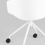 Офисное кресло из пластика с мягким сиденьем Eggshell Grey варинант исполнения - 8 | Loft Concept в Липецке