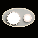 Бра овальной формы белого цвета с 2-мя лампами Lunar Pebbles варинант исполнения - 4 | Loft Concept в Липецке