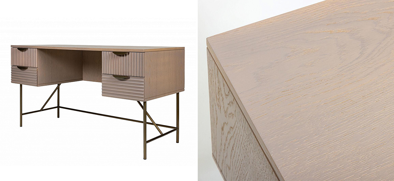 Рабочий стол Antique Order Бежевый Шпон Дуба Рабочий стол Antique Order Бежевый Шпон Дуба - Loft-Concept в Липецке